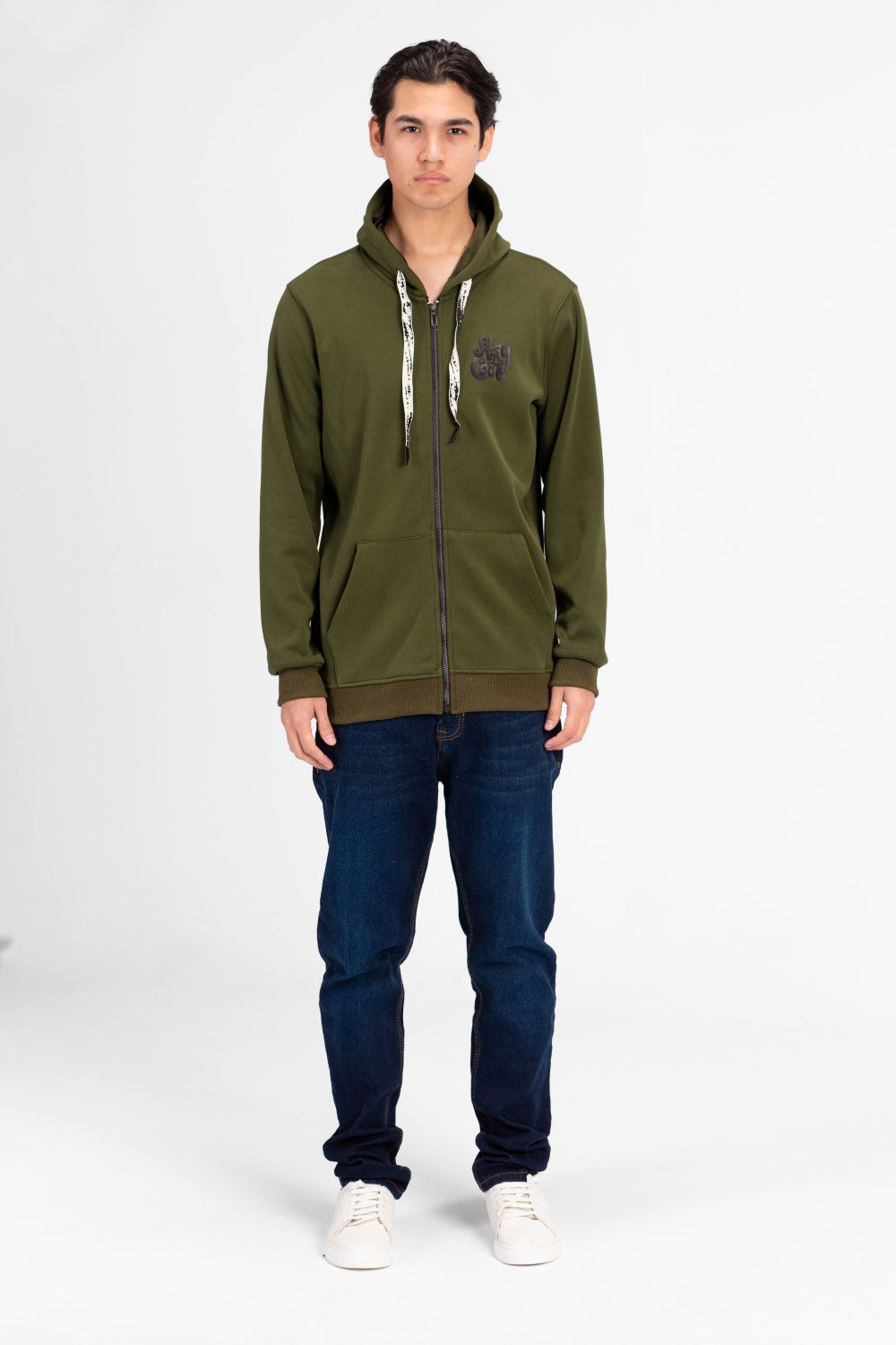 سويت شيرت رجالي بسحاب كامل وغطاء للرأس