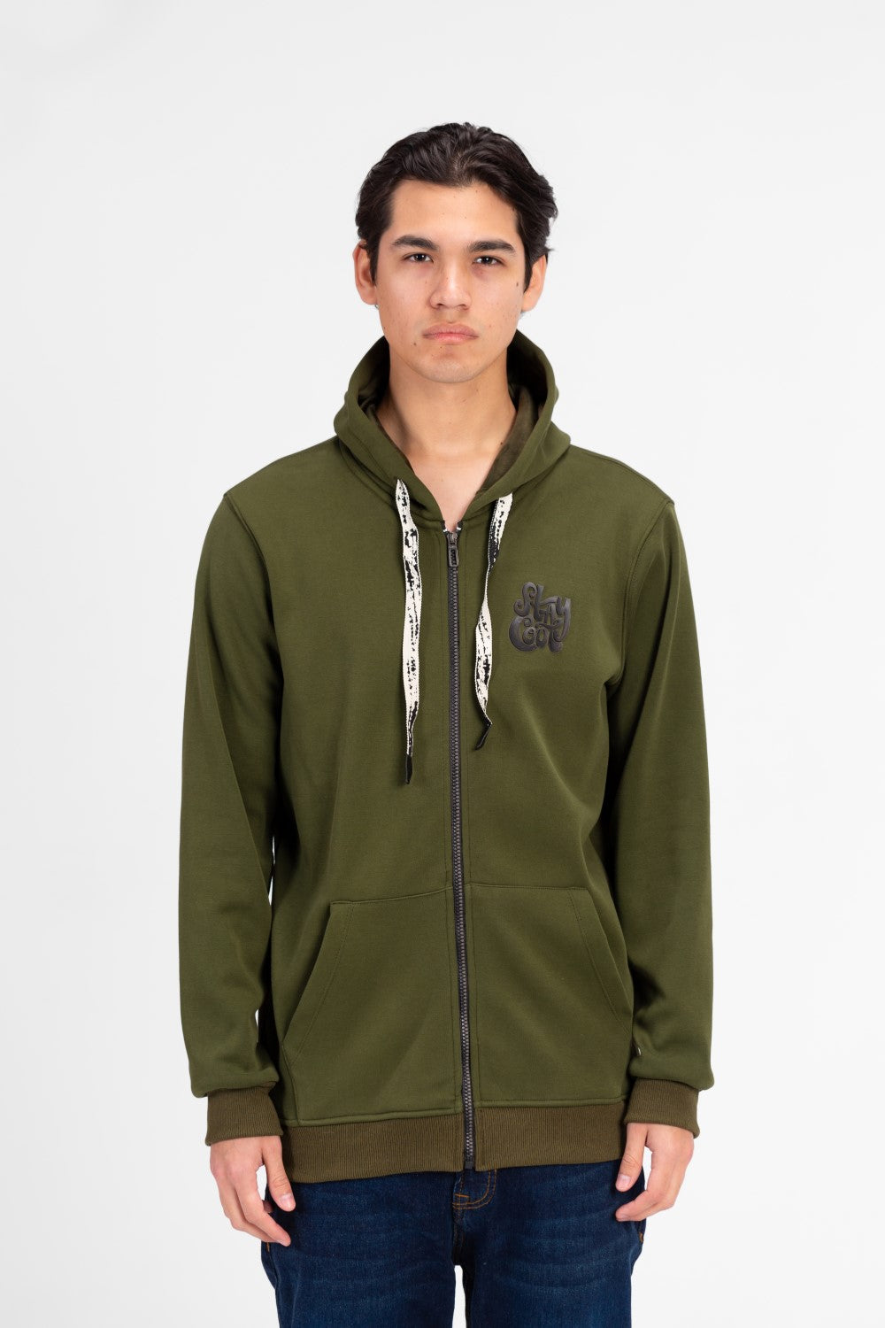 سويت شيرت رجالي بسحاب كامل وغطاء للرأس