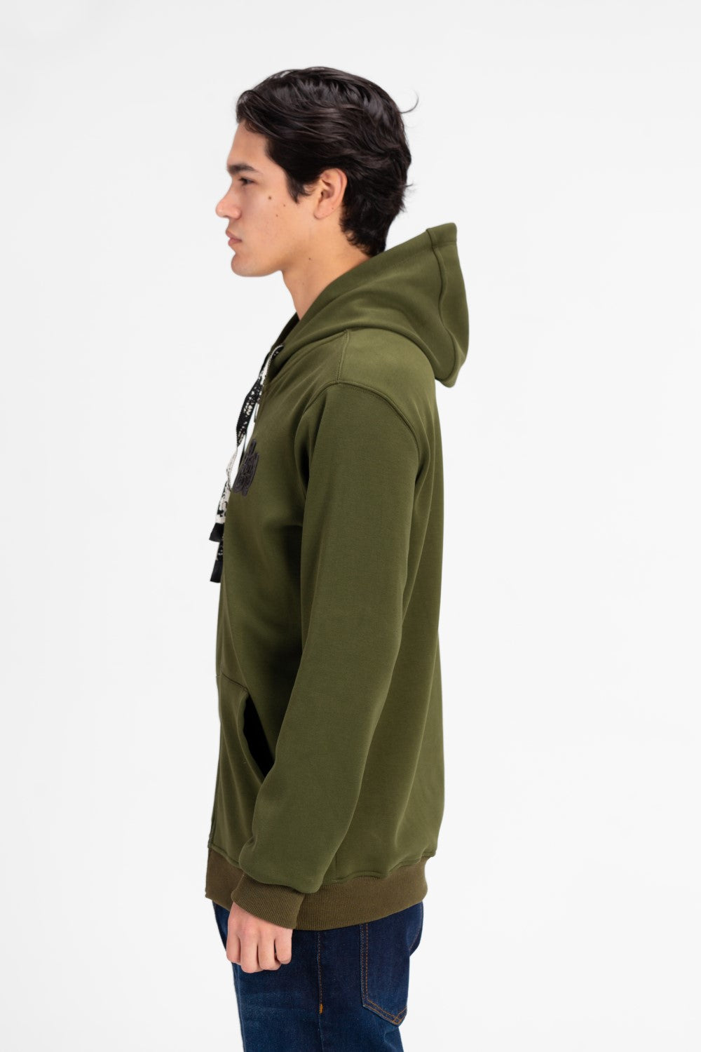 سويت شيرت رجالي بسحاب كامل وغطاء للرأس