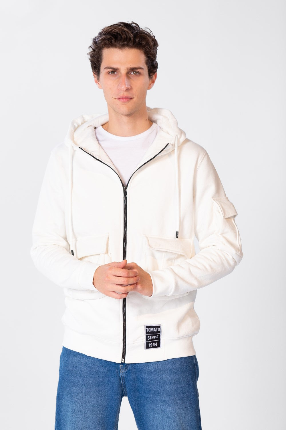 سويت شيرت رجالي بسحاب أمامي وجيوب