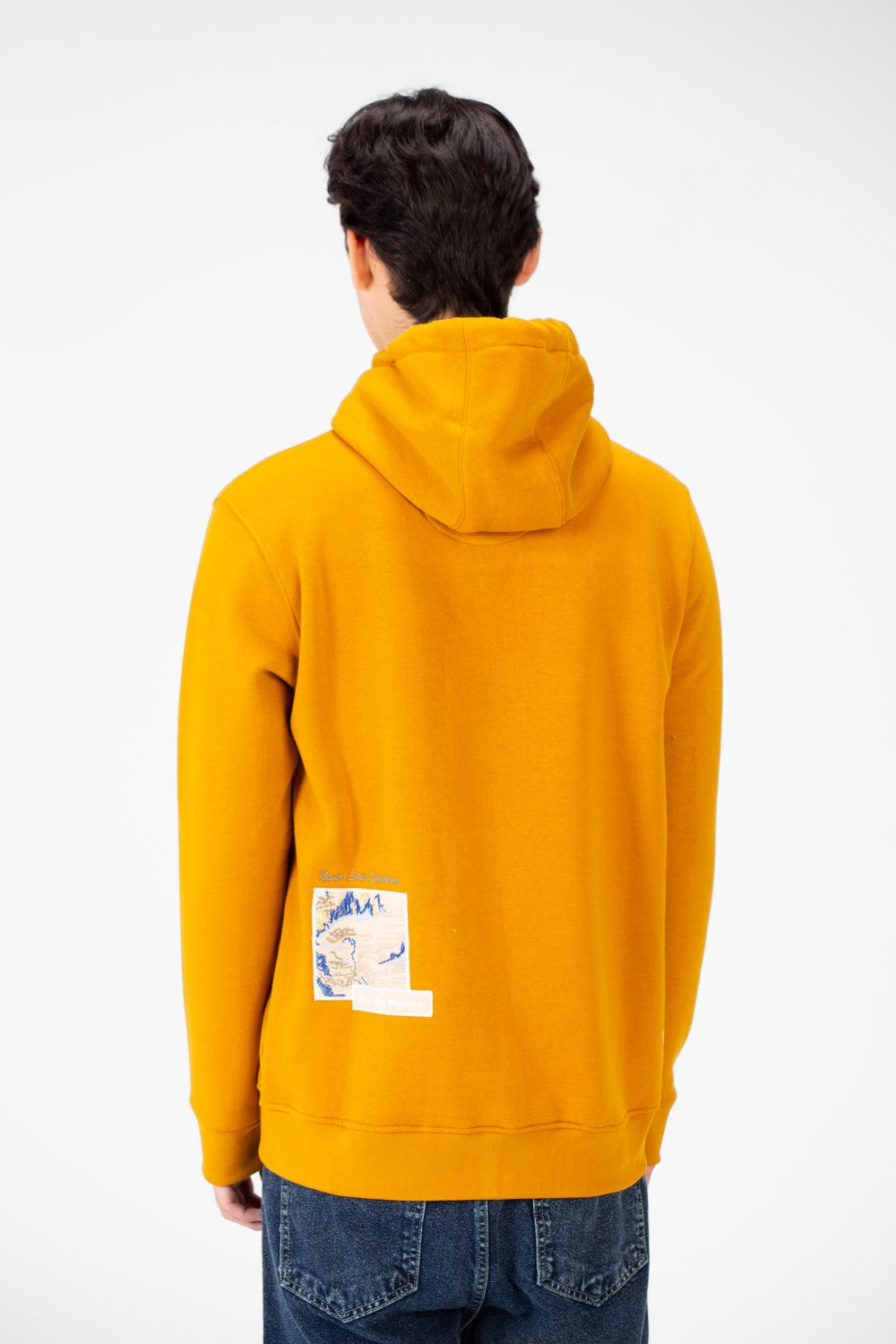 سويت شيرت رجالي مطبوع بأكمام طويلة وغطاء للرأس