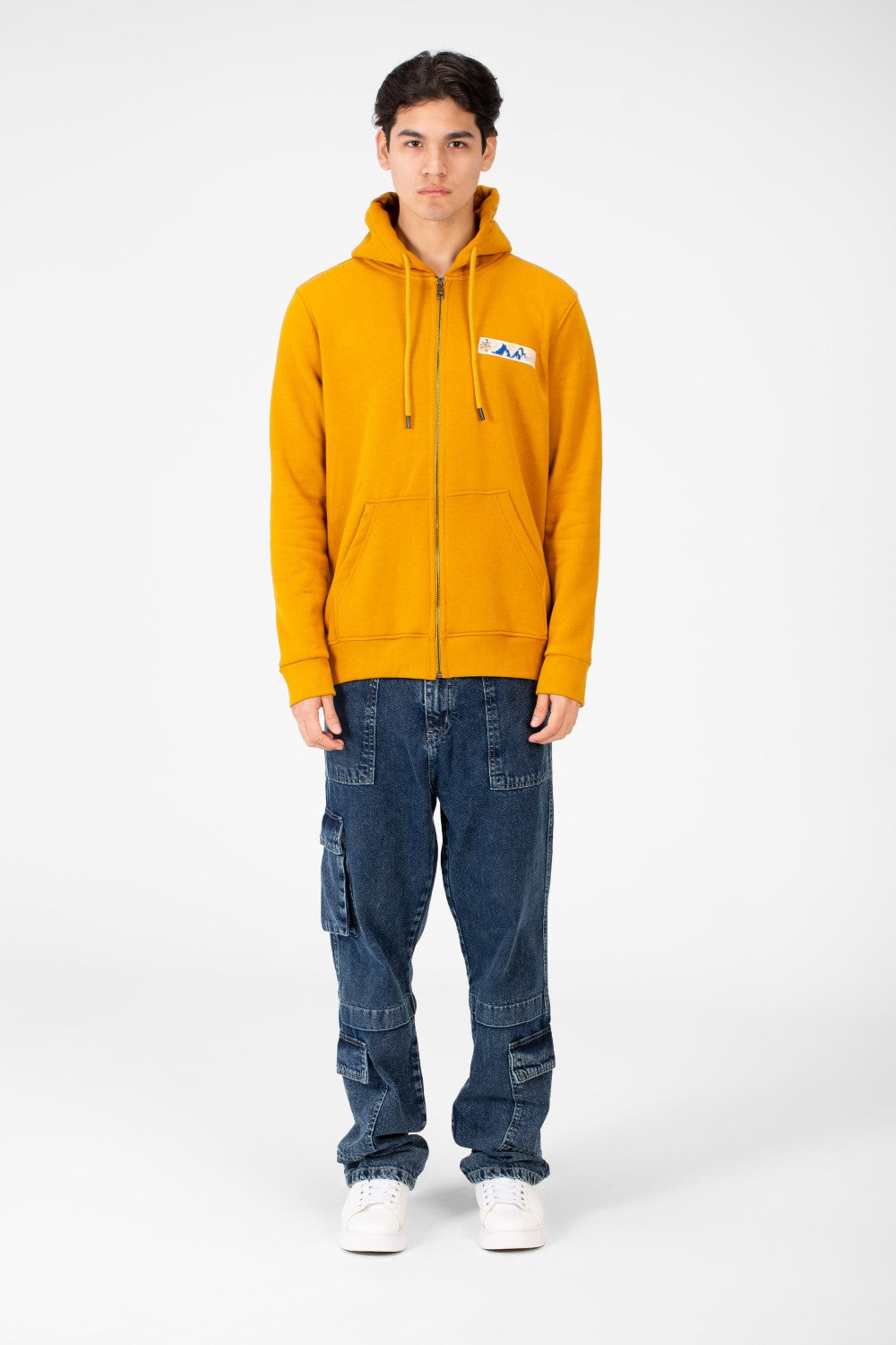 سويت شيرت رجالي مطبوع بأكمام طويلة وغطاء للرأس