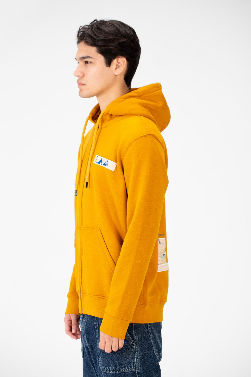 سويت شيرت رجالي مطبوع بأكمام طويلة وغطاء للرأس