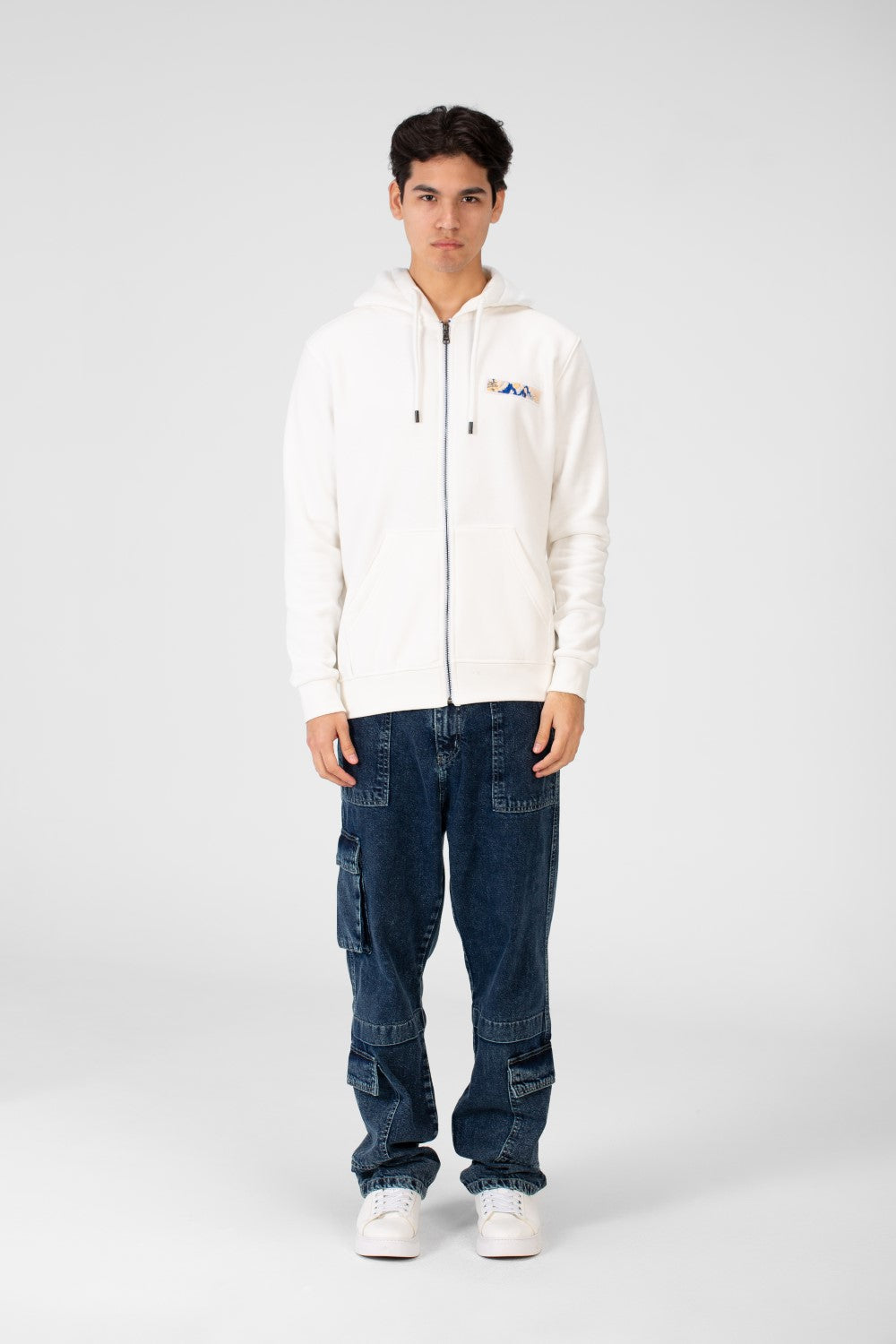 سويت شيرت رجالي مطبوع بأكمام طويلة وغطاء للرأس