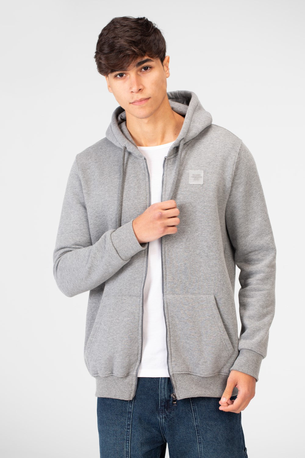 سويت شيرت رجالي أساسي بسحابات وجيوب أمامية