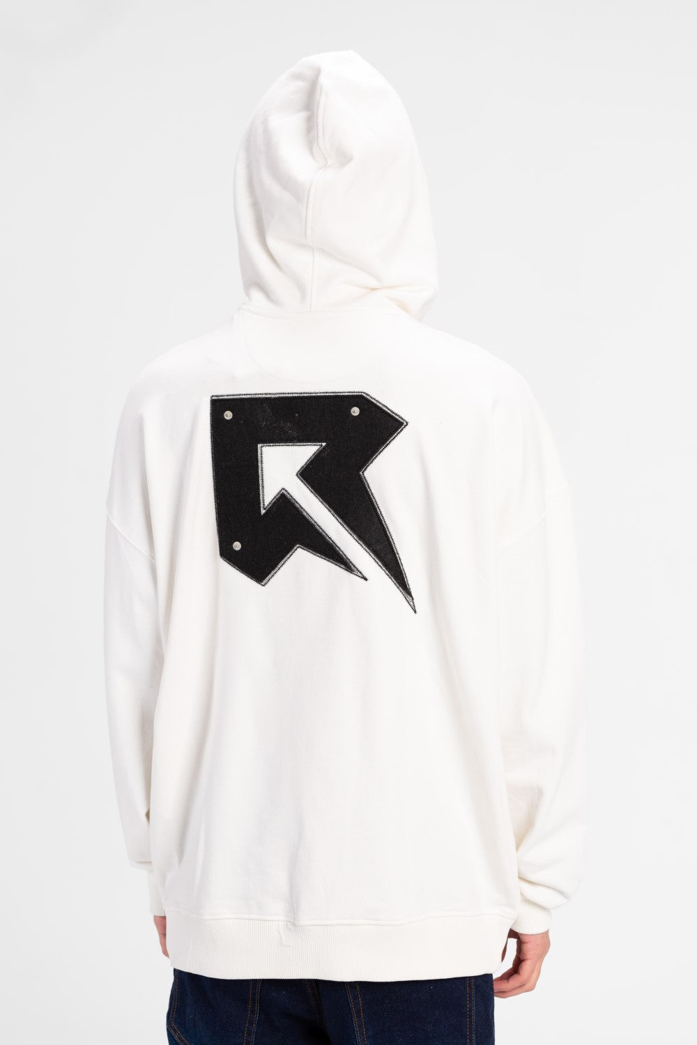 سويت شيرت رجالي أساسي كبير الحجم بسحاب أمامي كامل