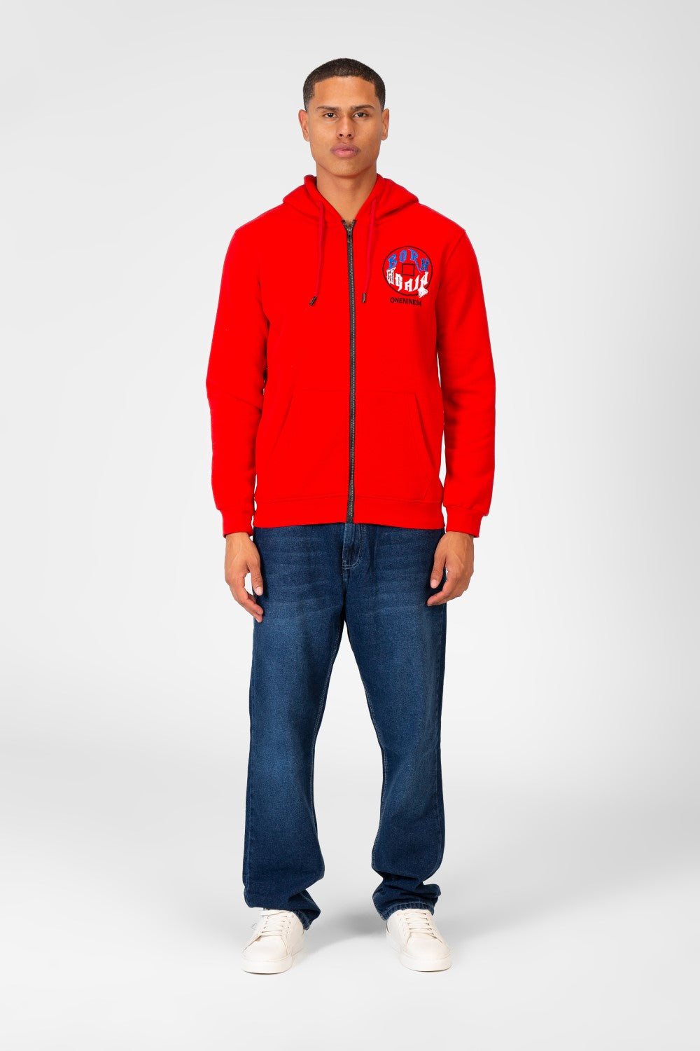 سويت شيرت رجالي بغطاء رأس وسحاب أمامي كامل