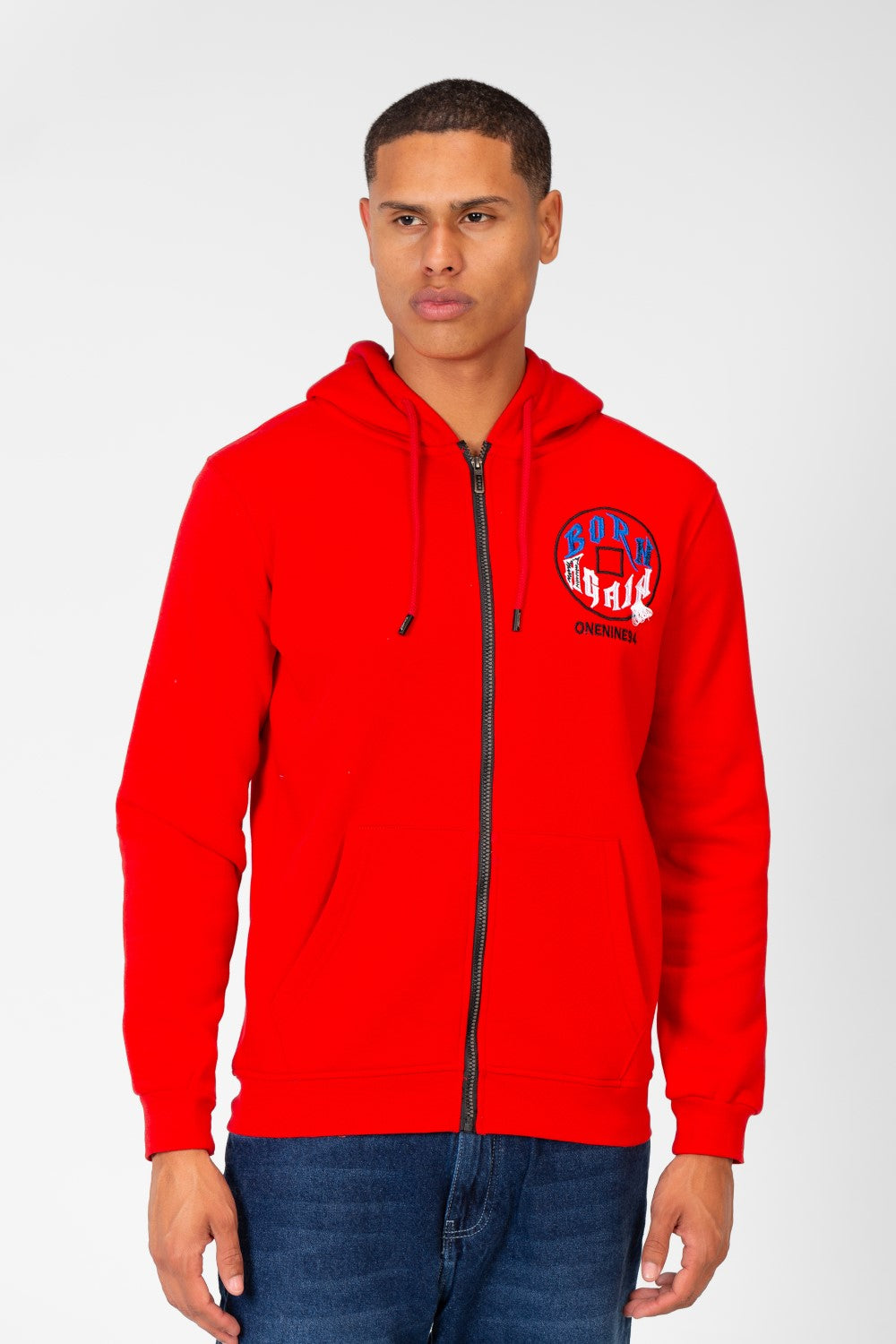 سويت شيرت رجالي بغطاء رأس وسحاب أمامي كامل