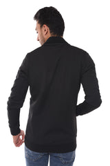 سويت شيرت رجالي أساسي بقصّة Slim Fit وسحّاب كامل