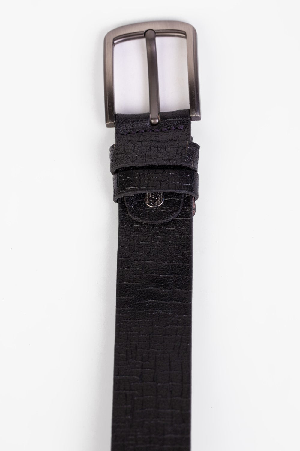 Men's Square Clasp Faux Leather Belt
