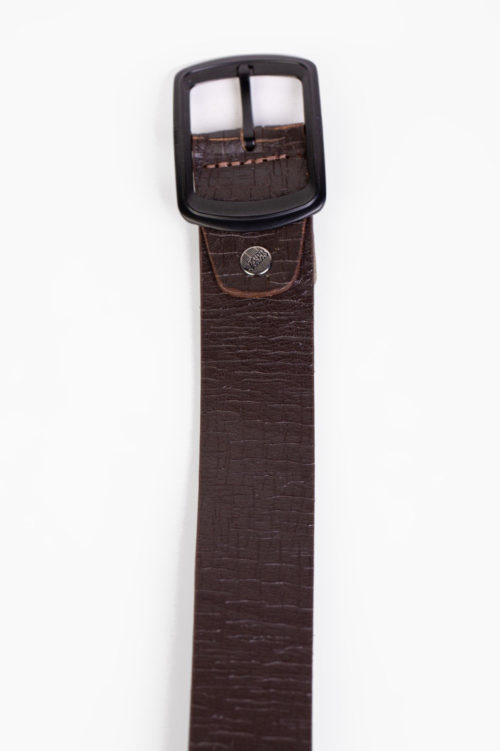Men's Square Clasp Faux Leather Belt