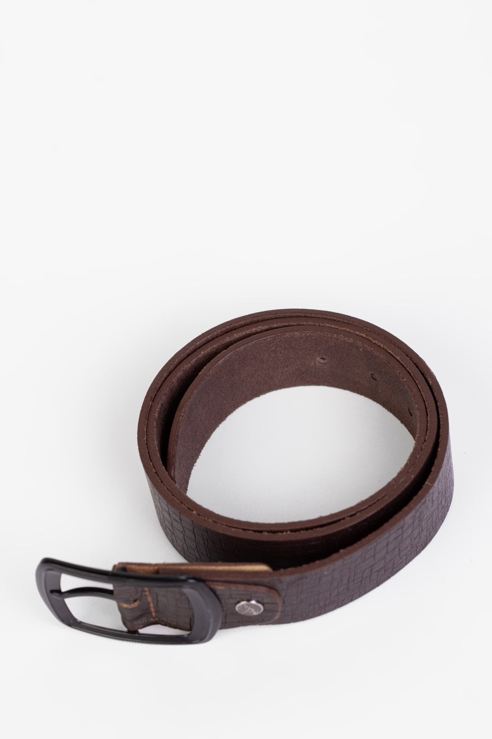 Men's Square Clasp Faux Leather Belt