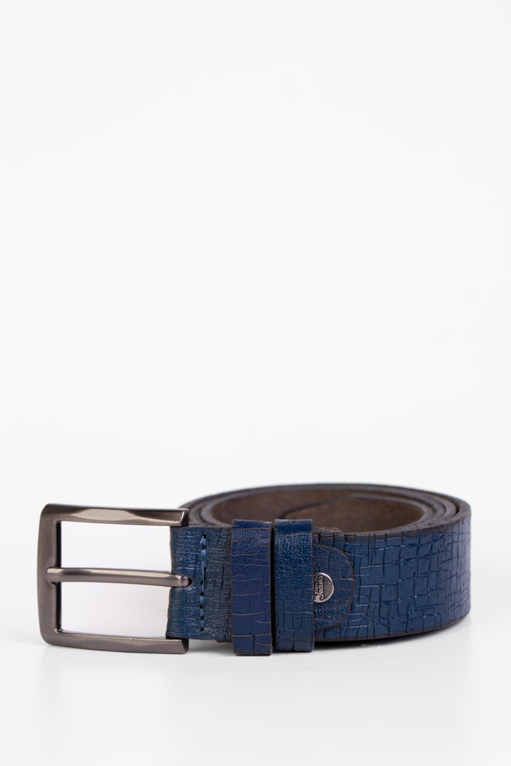 Men's Square Clasp Faux Leather Belt