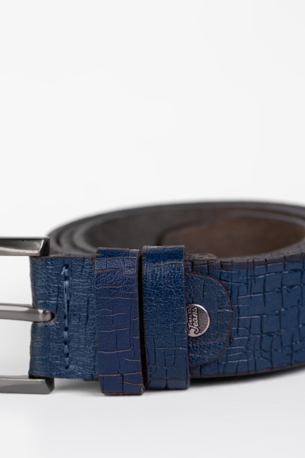 Men's Square Clasp Faux Leather Belt