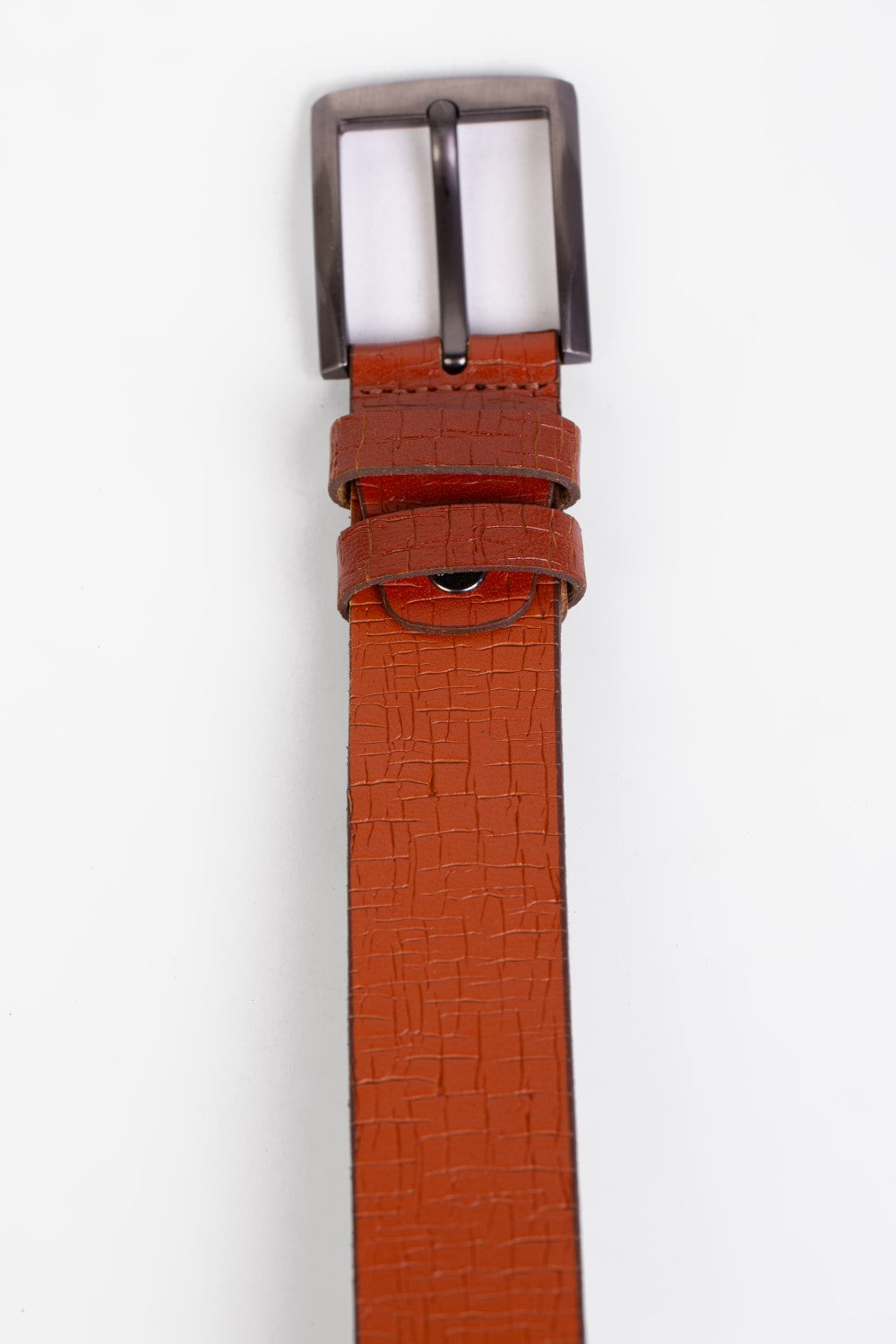 Men's Square Clasp Faux Leather Belt