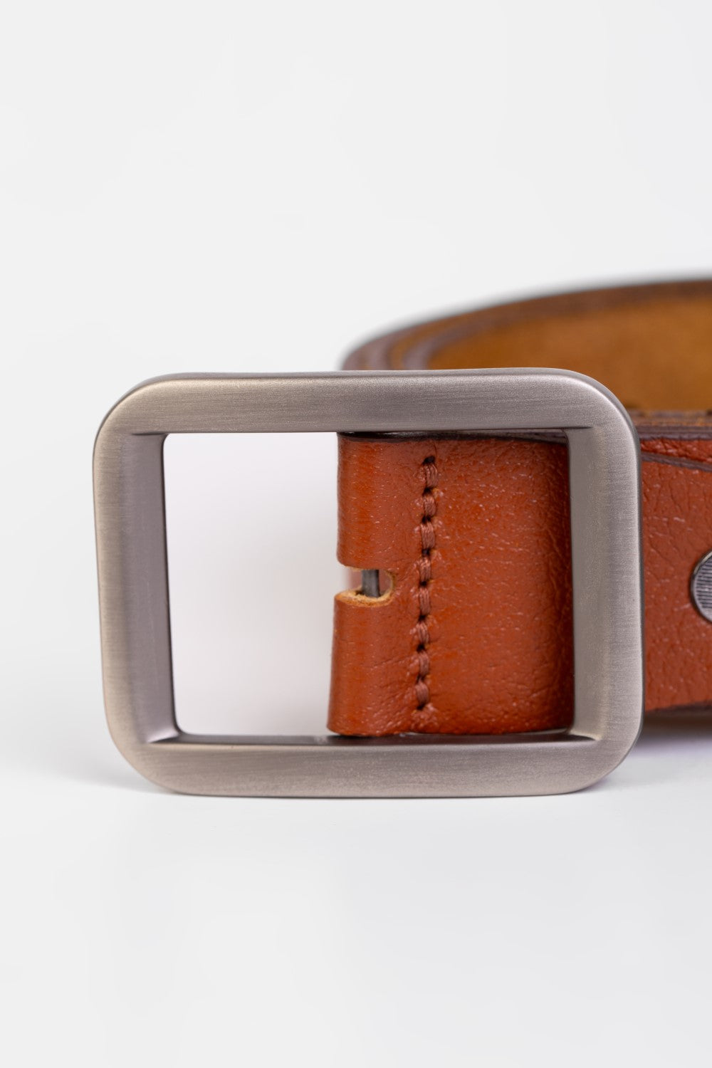 Men's Square Clasp Faux Leather casual belt