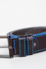 حزام رجالي كلاسيكي ذو جوانب زرقاء