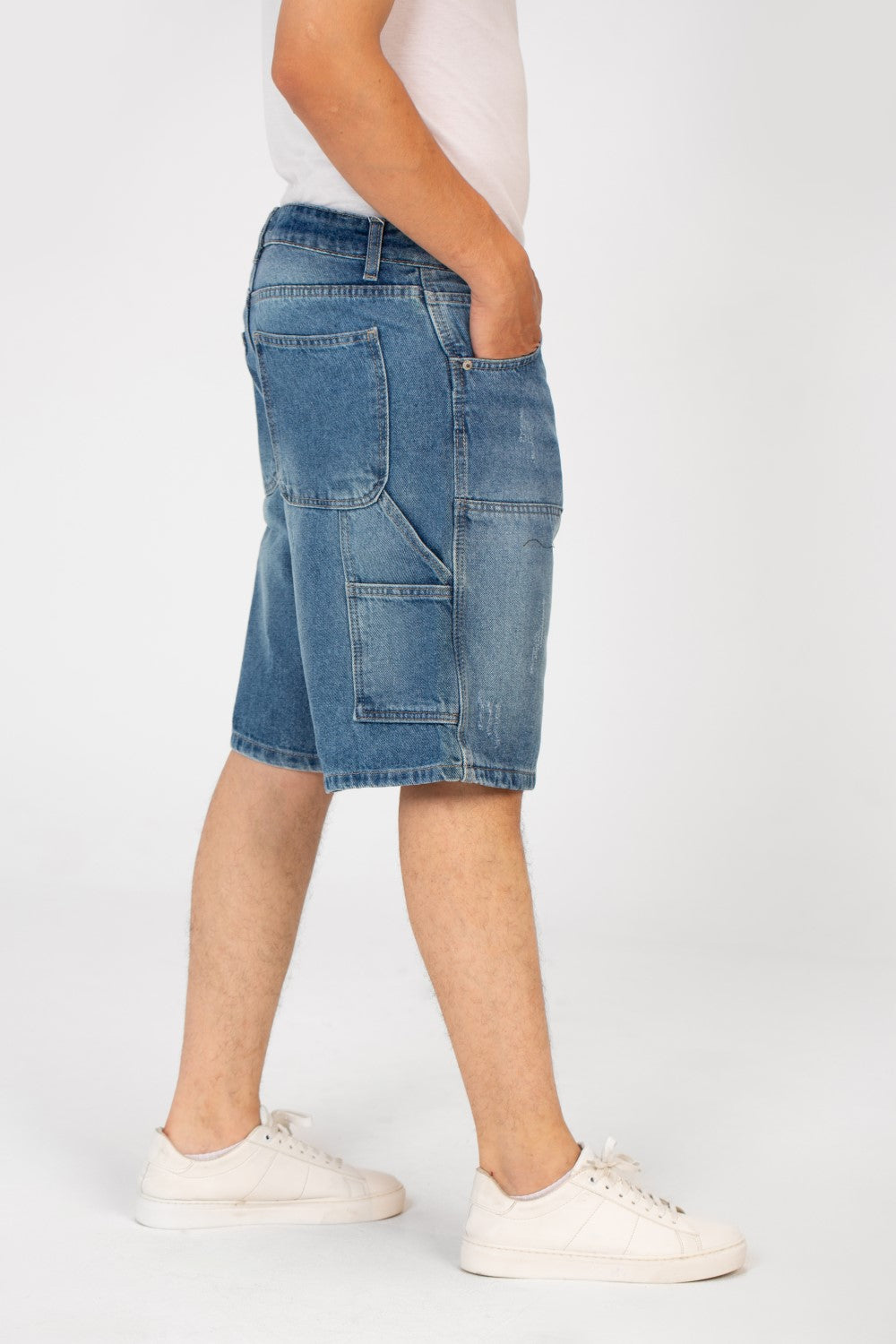 Men's Laser Jeans Modern Short With Pockets And High Quality Material