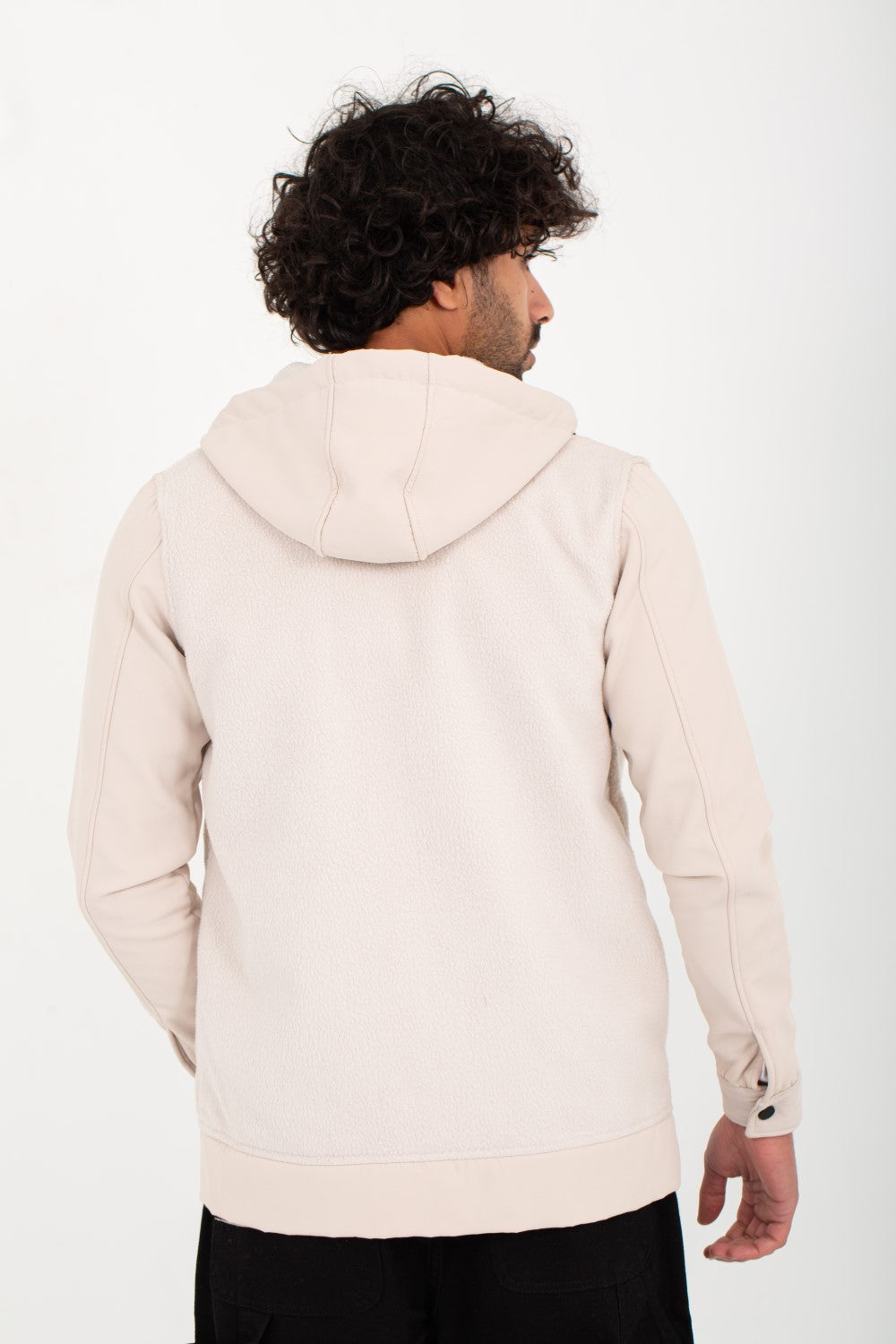 سويت شيرت رجالي أساسي بغطاء رأس وسحاب كامل وجيوب أمامية وجانبية مبطنة