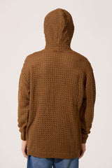 Men's Slim Fit Transparent Hood Pullover With Long Sleeves And Breathable Fabric