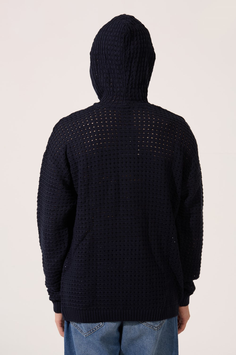 Men's Slim Fit Transparent Hood Pullover With Long Sleeves And Breathable Fabric