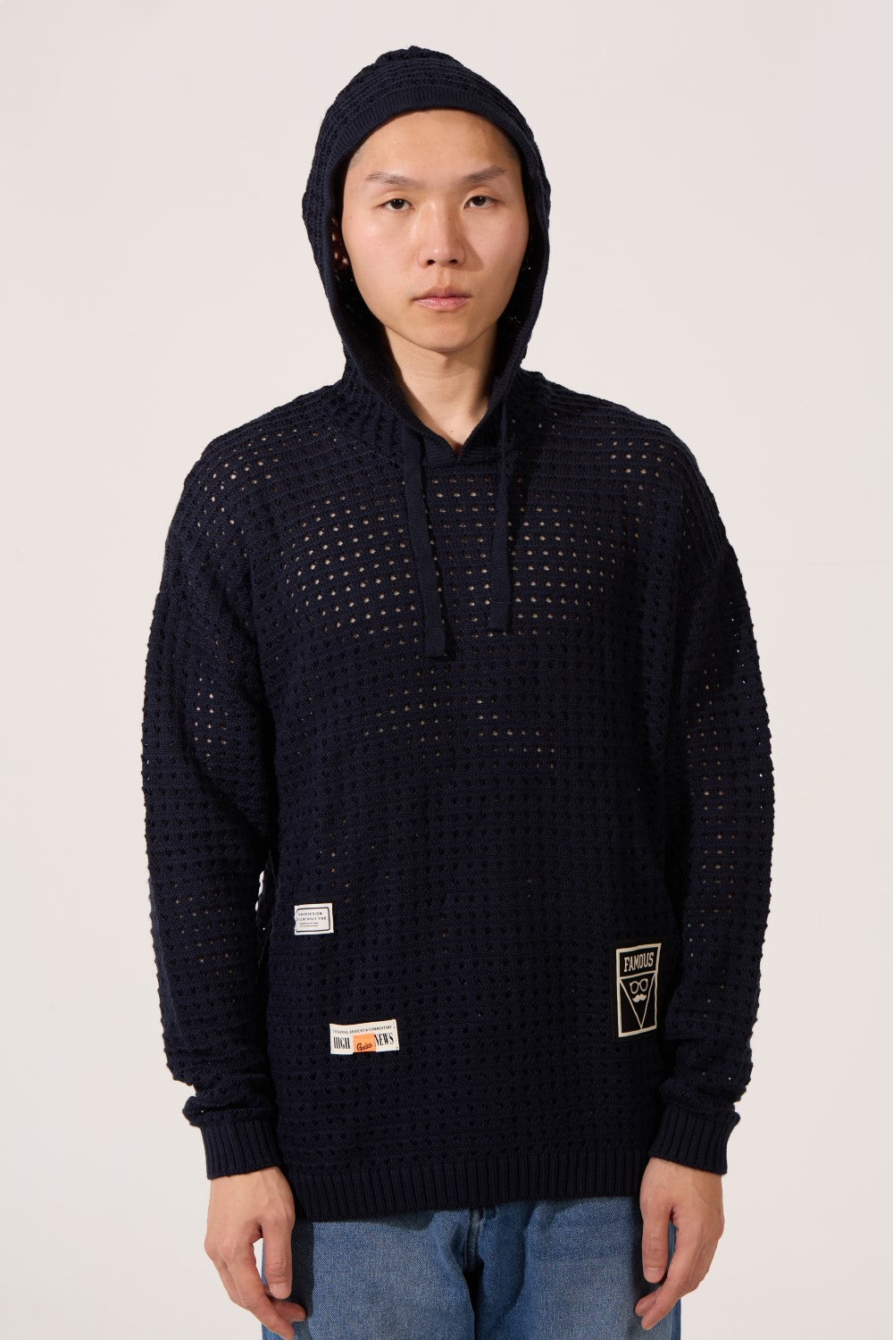 Men's Slim Fit Transparent Hood Pullover With Long Sleeves And Breathable Fabric