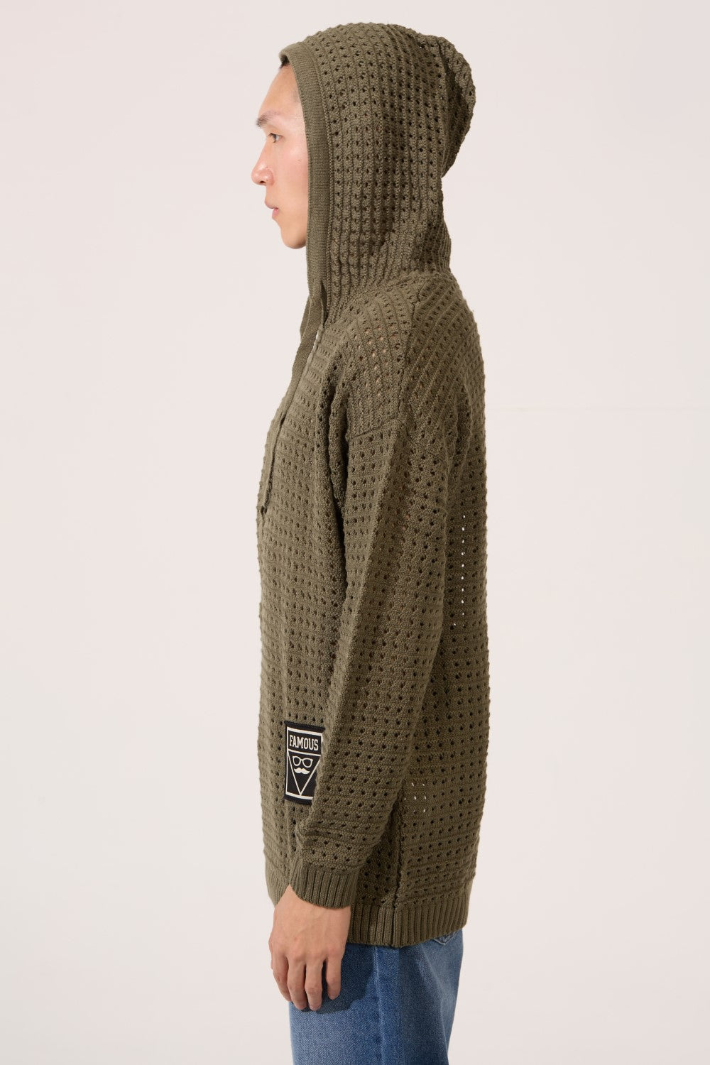 Men's Slim Fit Transparent Hood Pullover With Long Sleeves And Breathable Fabric