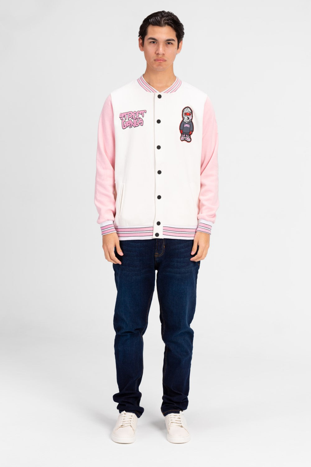 قميص بيسبول رجالي مطبوع بأكمام طويلة