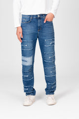 Men's Five Pockets Boyfriend Jeans Pants With A Modern Cut