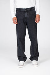 Men's Wide Leg Jeans Pants With Basic Details