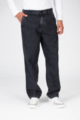 Men's Wide Leg Jeans Pants With Basic Details
