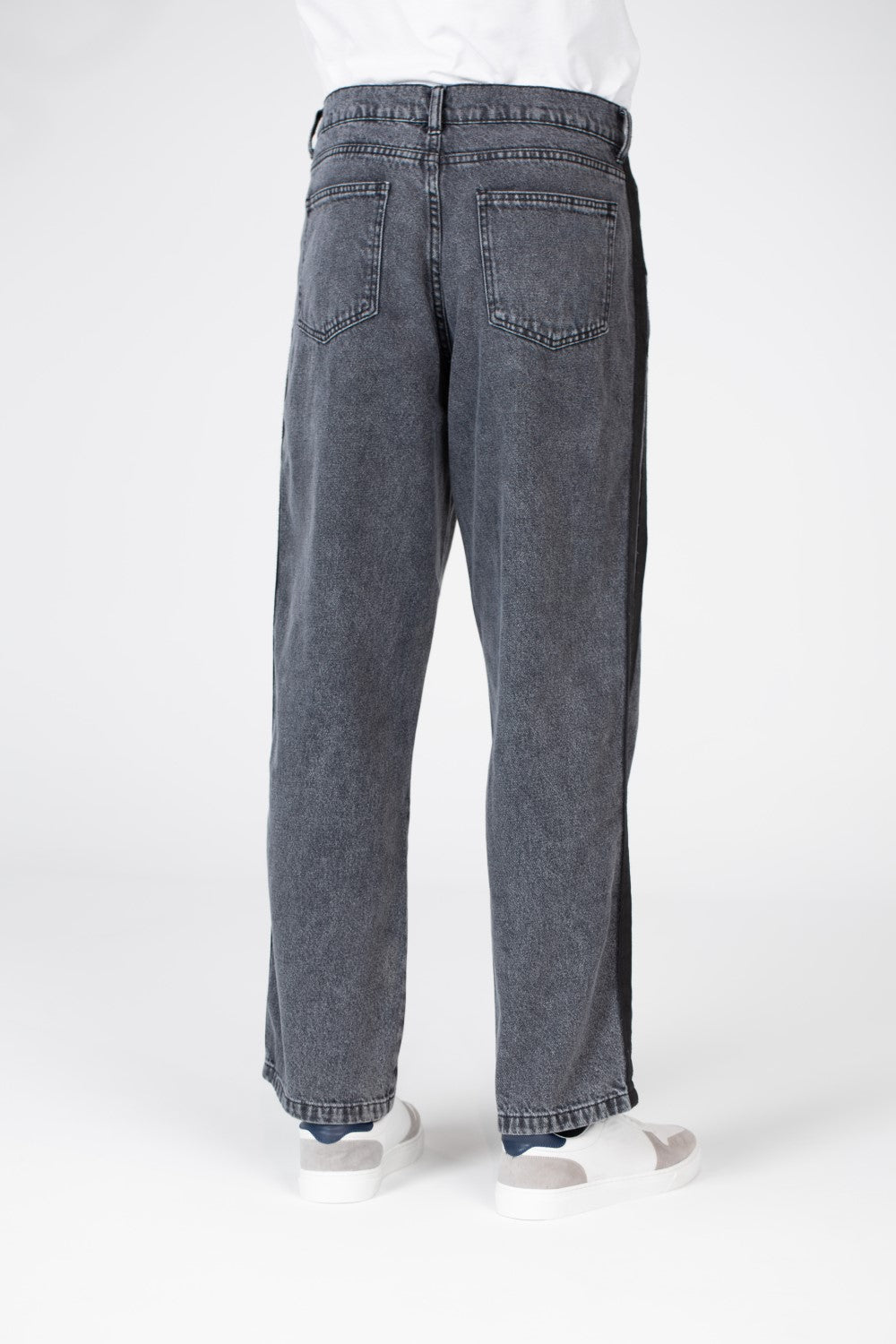 Men's Wide Leg Jeans Pants With Basic Details