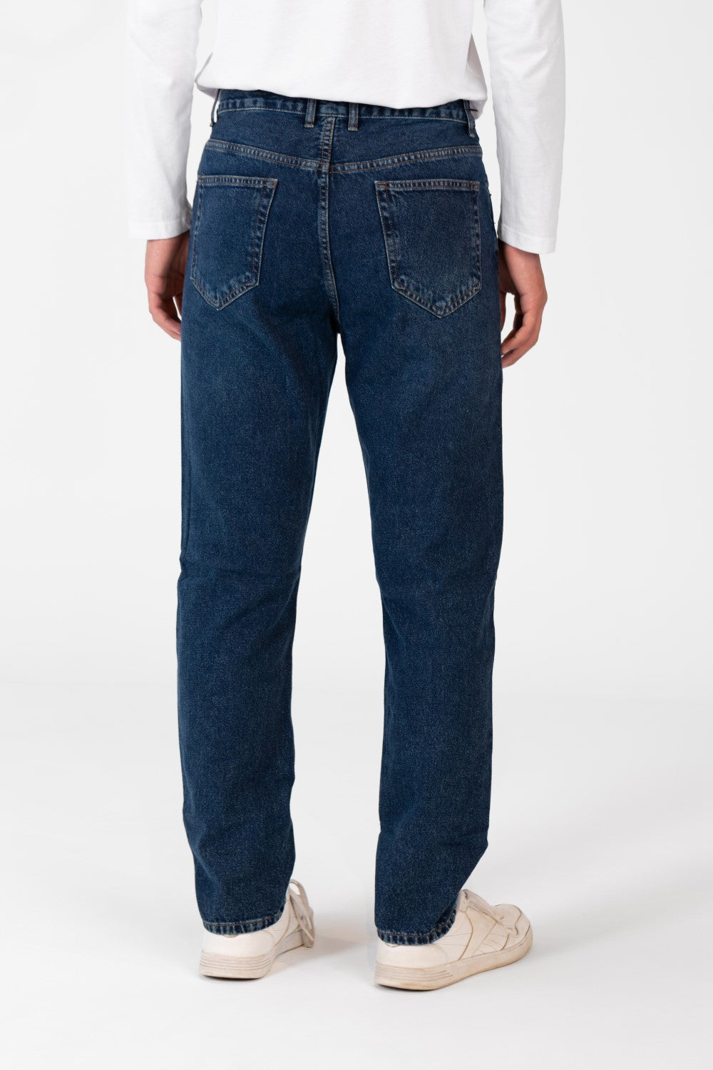 Men's Wide Leg Jeans Pants With Five Pockets And Button Front