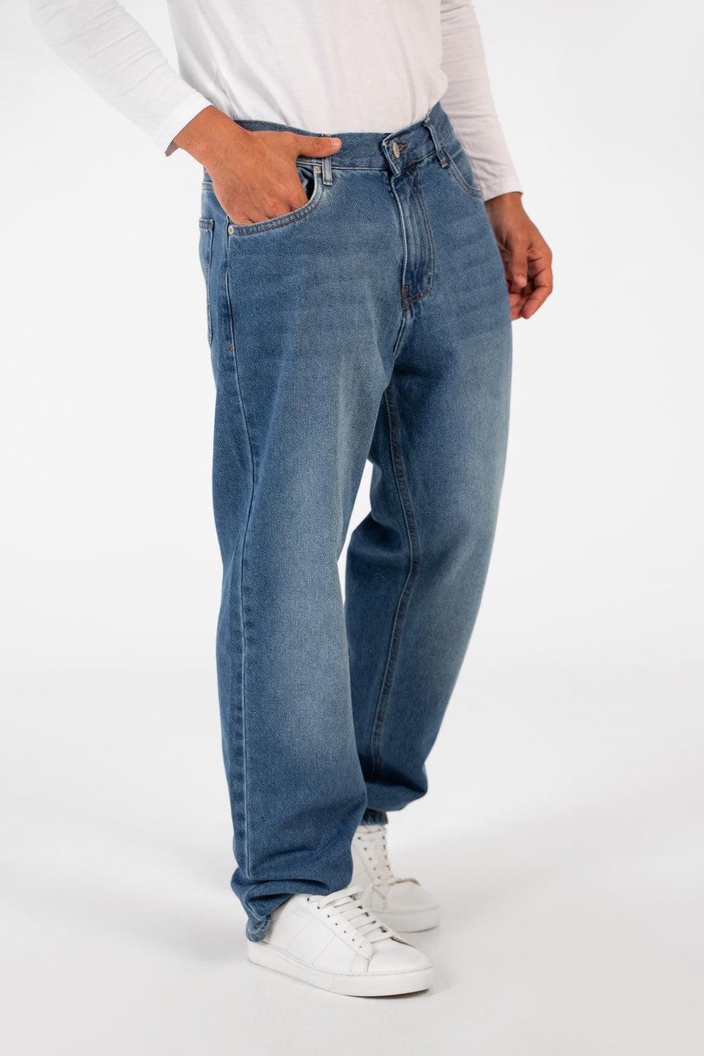 Men's Tomato Wide Leg Modern Design Five Pocket Jeans Pants