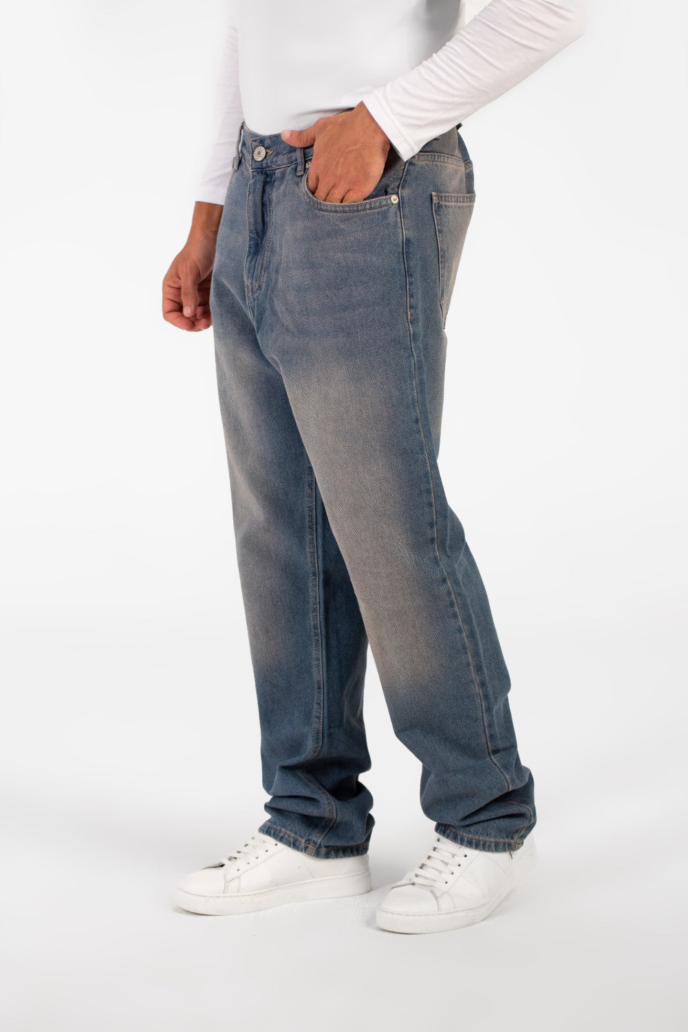 Men's Tomato Wide Leg Modern Design Five Pocket Jeans Pants