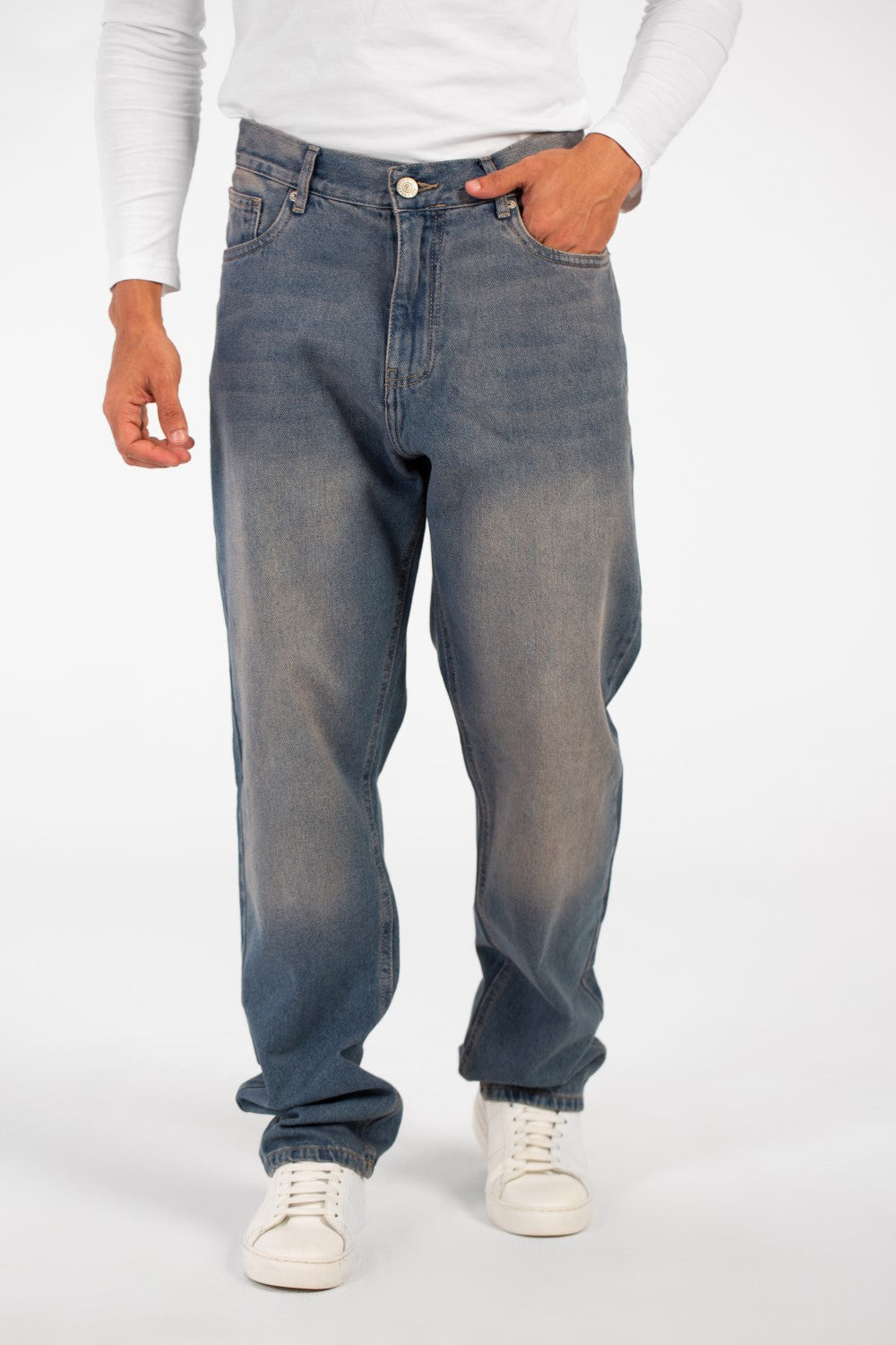 Men's Tomato Wide Leg Modern Design Five Pocket Jeans Pants