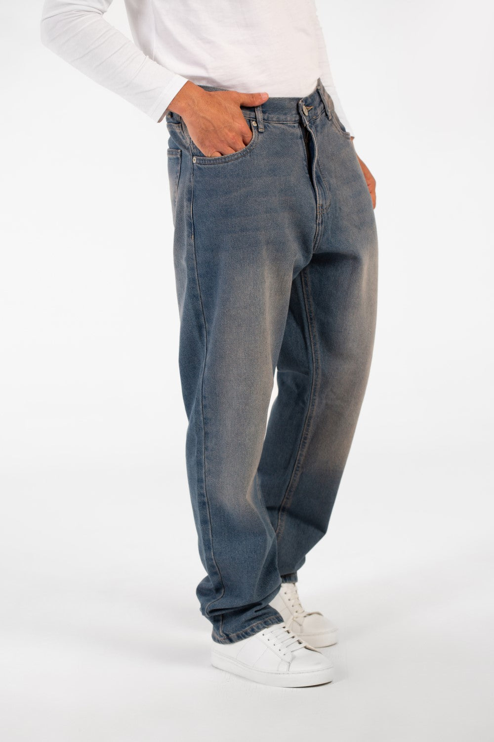 Men's Tomato Wide Leg Modern Design Five Pocket Jeans Pants