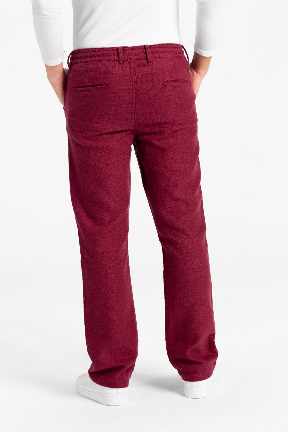 Men's Stylish Drawstring Waist Linen Pants With Pockets