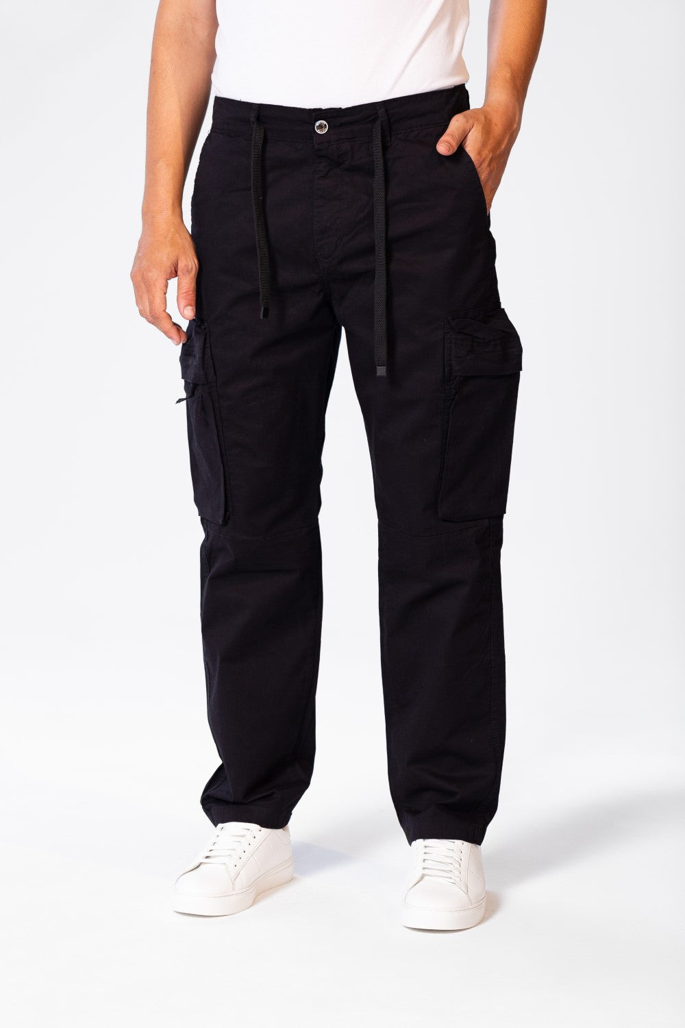 بنطلون كارغو رجالي من الجبردين بقصّة مريحة وجيوب