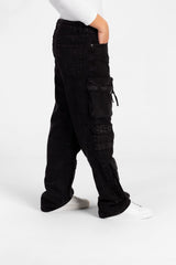 بنطلون جينز كارجو رجالي بجيوب عصرية مصنوع من مادة مريحة