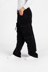 بنطلون جينز كارجو رجالي بجيوب عصرية مصنوع من مادة مريحة