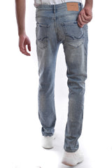 Men's Basic Slim Fit Jeans Pants Five Pockets Dirty