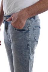 Men's Basic Slim Fit Jeans Pants Five Pockets Dirty