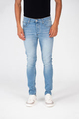 Men's Slim Fit Used Jeans Pants With Badge Tomato On The Back