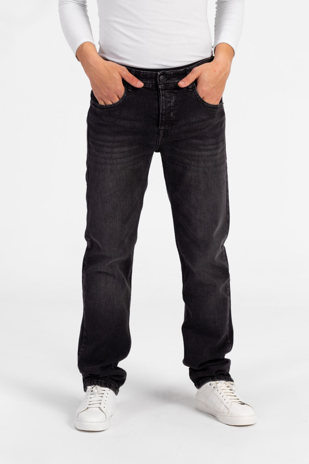 Men's Regular Fit Five Pocket Used Jeans Pants