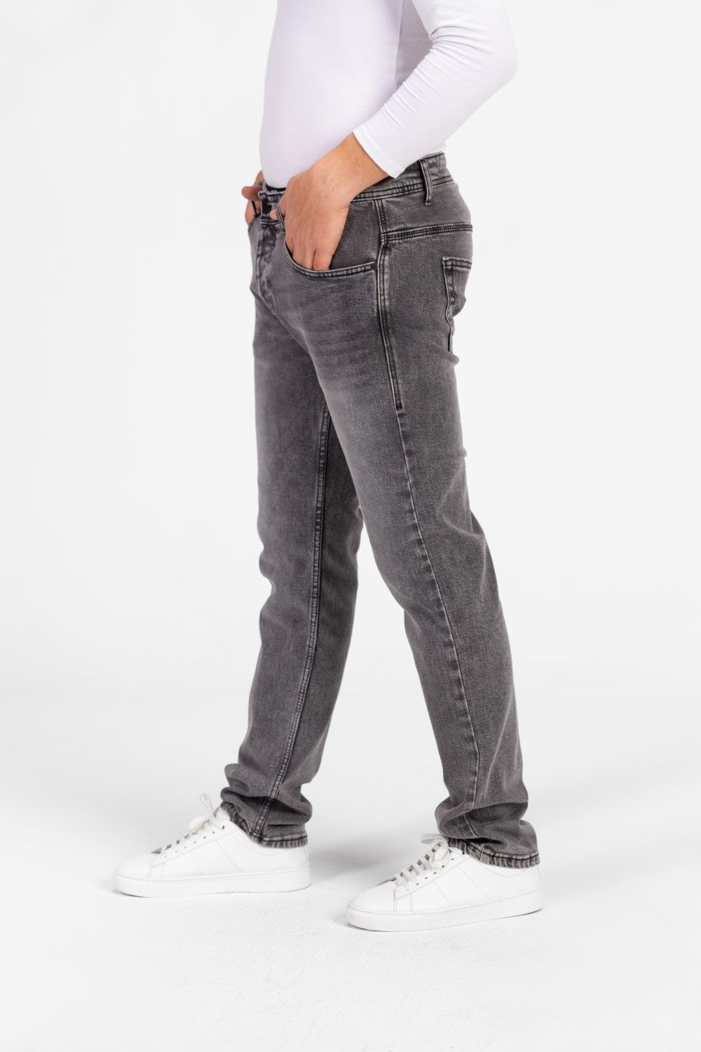 Men's Regular Fit Five Pocket Used Jeans Pants