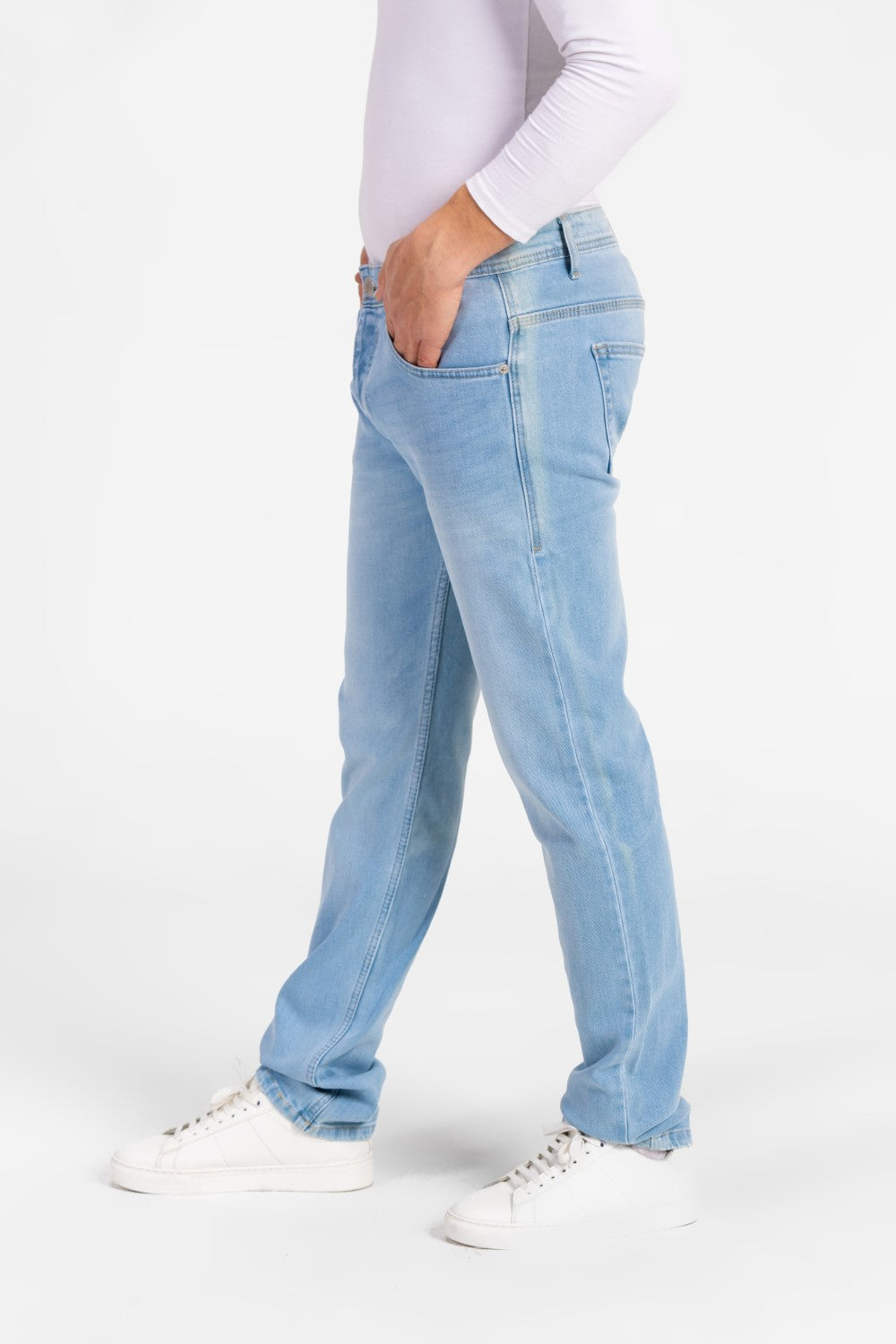 Men's Regular Fit Five Pocket Used Jeans Pants