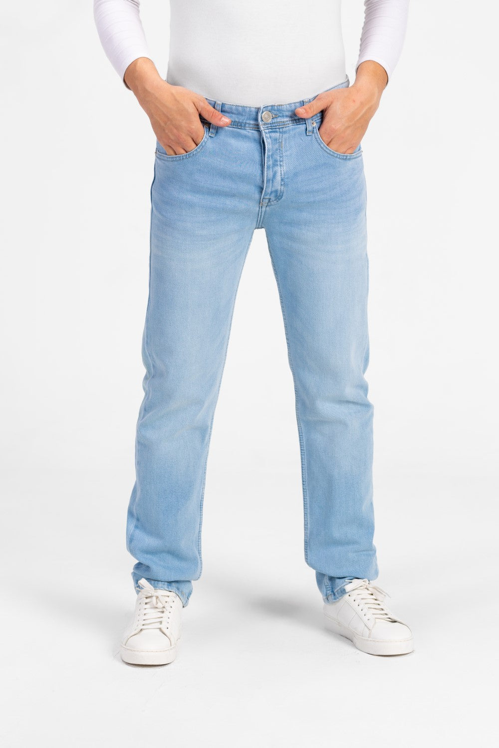 Men's Regular Fit Five Pocket Used Jeans Pants