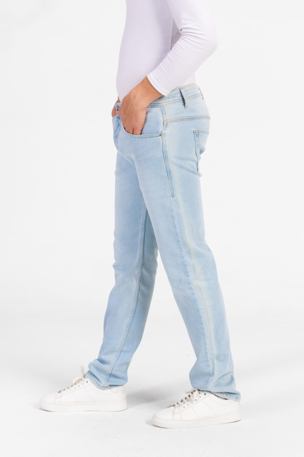 Men's Regular Fit Five Pocket Used Jeans Pants