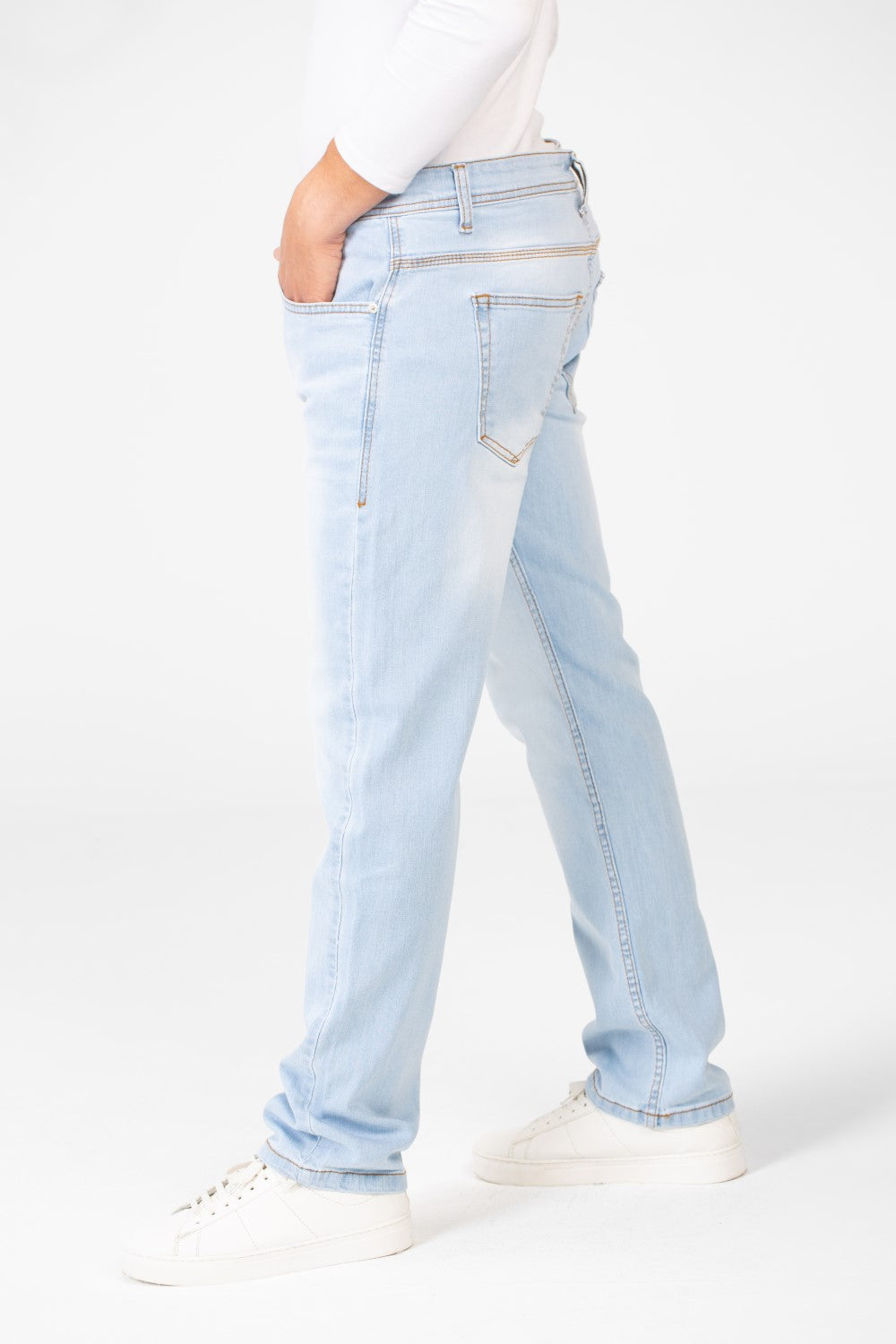 Men's Regular Fit Jeans Used Pants With Pockets